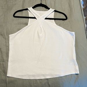 Anthropologie Ribbed Cross Neck Tank NWOT